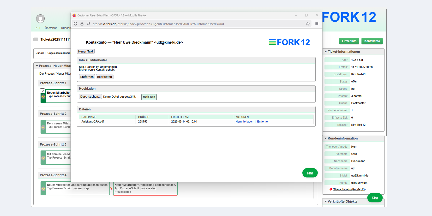 Extra Files in OFORK für Kundeninformationen und Dokumente