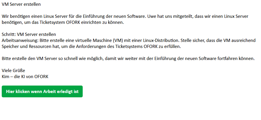 E-Mail-basierte Aufgabenbearbeitung im OFORK Prozess-Autopilot